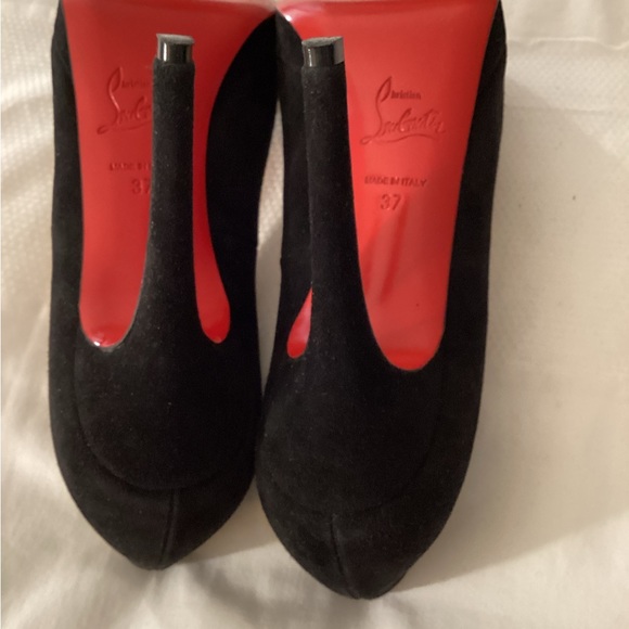 Christian Louboutin Black Suede Pumps - Picture 7 of 11